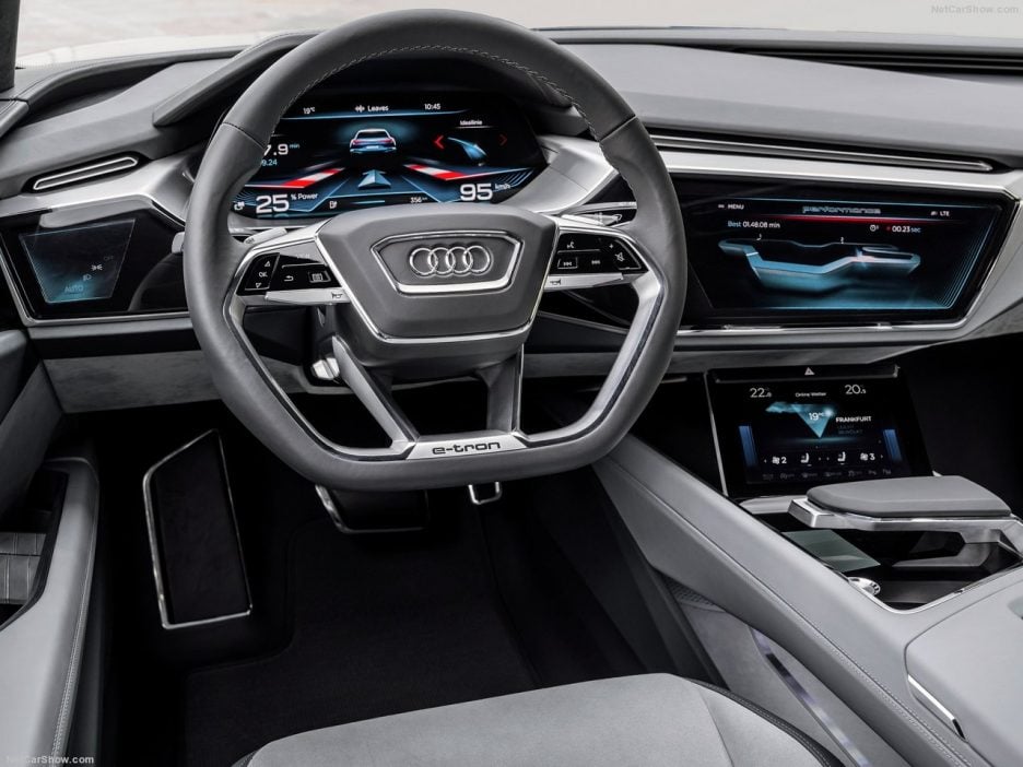 Tableau de bord virtuel de l'Audi e-tron quattro concept